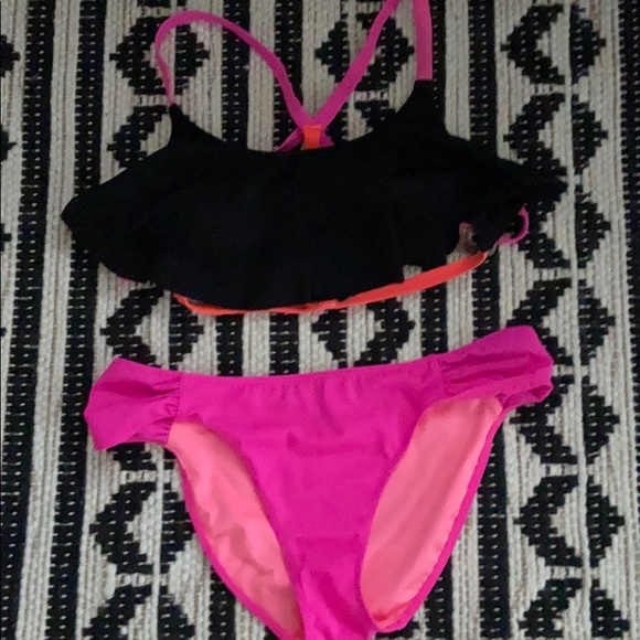 PINK Victoria's Secret Other - Pink Two Piece Swimsuit and a Pink Gift Bag